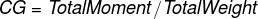 CG Calculation Formula